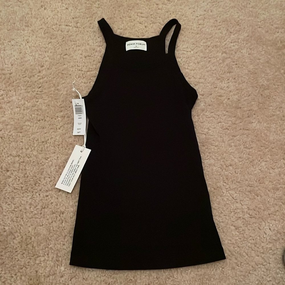 Aritzia black Denim Forum tank top NWT